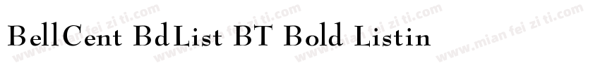 BellCent BdList BT Bold Listing字体转换